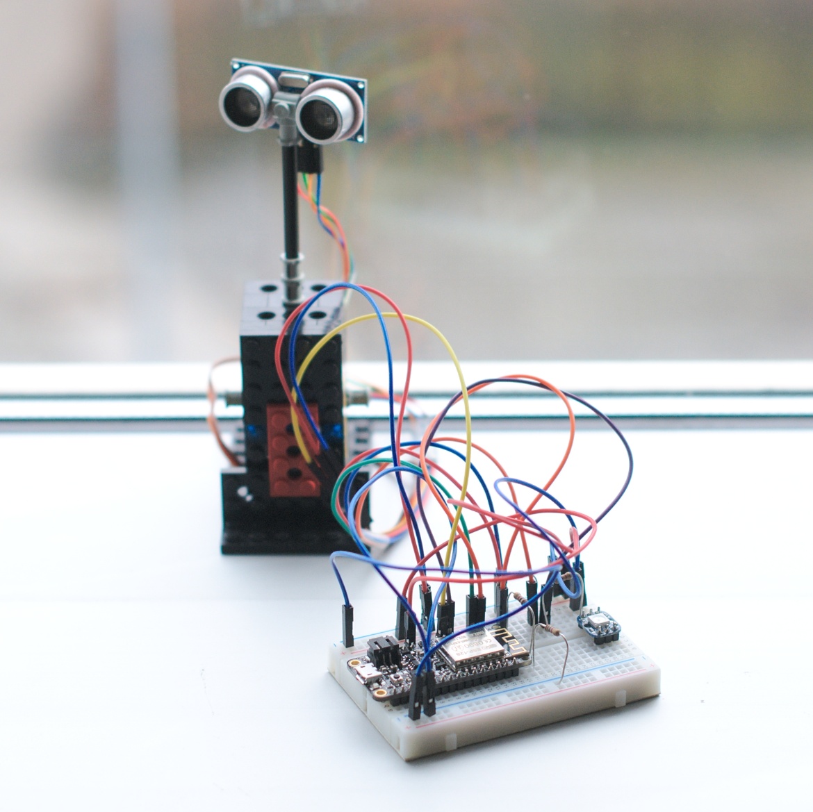 Microcontroller-Aufbau für Programmierprojekt "Sonar"